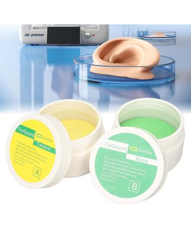 2pc Ear Impression Putty Custom Safe Silicone Mild Soft High Elastic Ear Molding Putty Material with Spoons Fast Setting High Elasticity - Buy Online on SooperMarket.com