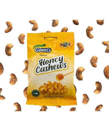 Ginni's Honey Roasted Cashew Nuts - Crunchy Sweet Natural Healthy Bits with Protein & Vitamins - Perfect for Home Parties Office Movies Bars - 6 x 110g - Buy Online on SooperMarket.com