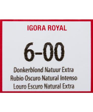 Schwarzkopf Royal IGORA Permanent Hair Color 6-00 - Dark Blonde Natural Extra 60g - Buy Online on SooperMarket.com