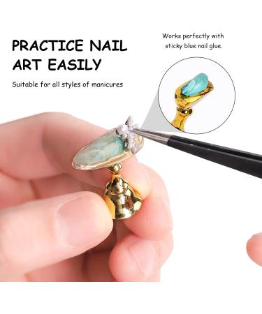 10pcs Acrylic Nail Art Display Stand with 3 Bases Nail Art Holder Base Crystal Nail Art Stand Magnetic for Nail Art Skills Practice Stand DIY Nail Art Nail Art Tools Art Salon Gold - Buy Online on SooperMarket.com