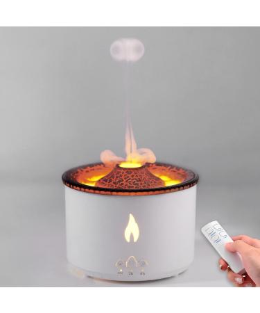SEAAN Volcano Jellyfish Mist Humidifier 360ml Pro - Pulsating/Continuous Modes, Dual Night Light, Remote Control - Ideal for Bedroom - Buy Online on SooperMarket.com