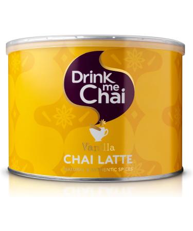 Drink Me Chai Vanilla Chai Latte 1kg (Pack of 1) - Just Add Water Vanilla Chai Latte Powder (50 Servings)