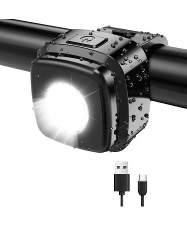 Antimi bicycle light at the front bicycle lighting StVZO covered bicycle light bike front light bike lamp waterproof USB type C black
