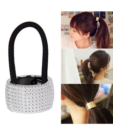 KESYOO Sparkle Rhinestone Ponytail Holder - Silver Crystal Hair Tie for Women & Girls - Buy Online on SooperMarket.com
