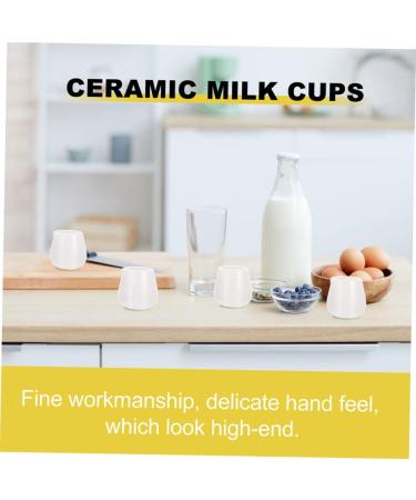 Zerodeko Espresso Frothing Pitcher Ceramic Milk Creamer Dispenser 4pcs Ceramic Milk Cup White Simple Creamer Ceramics Coffee Creamer Pitcher Italian Espresso Cups 4.5X4X5CM White - Buy Online on SooperMarket.com