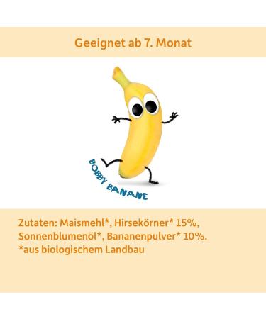 Baby Cheeky Friends Organic Crispy Rings - Millet & Banana Snack for Babies 7+ Months | Vegan Gluten-Free | 2x8-Pack (16 Rings) - Buy Online on SooperMarket.com