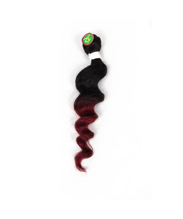 Loose Wave Hair Extensions - 8 Bundle Brazilian Human Hair Ombre Burgundy (8 10 12 14 Inch) - Buy Online on SooperMarket.com