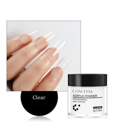 COSCELIA Powder For Transparent for 3D Nail Extensions No Lamp Required 8g A01-023