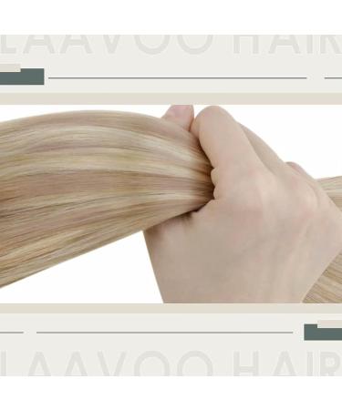 LAAVOO Microring Extensions - Real Hair Blond 50cm Cold Fusion Micro Loop Extensions (Ashblond #18/613) | 50g Package - Buy Online on SooperMarket.com
