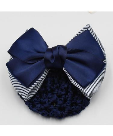 BEALIFE Elegant And Professional Snood Net Bow Hair Net For Stylish Hairdos Professional Hair Plate Mesh Pocket Cloth Good Gifts Two Bows-wine red - Buy Online on SooperMarket.com