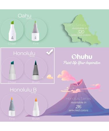 Ohuhu Pastel Markers Brush Tip - 48 Sweet Pastel Colors - Dual Tipped Alcohol Markers for Artists - Honolulu - Buy Online on SooperMarket.com
