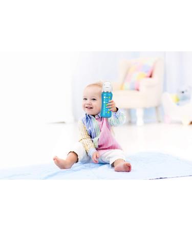 9oz Insulated Stainless Steel Sippy Cup for Toddlers | Leak-free, Non-toxic, Medical Grade Silicone | Blue Sapphire - Buy Online on SooperMarket.com