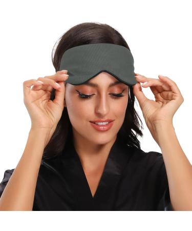 Haskirky Light Blocking Eye Mask - Adjustable Adult Men and Women Travel Yoga Meditation Office Deep Sleep - Plain Brown Grey - Buy Online on SooperMarket.com