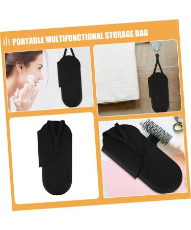 Mikinona 2pcs Black Storage Bag Hair Curler Pouch Hair Iron Silicone Bag Hair Rollers 29.50X13.50X2.00CM Black - Buy Online on SooperMarket.com