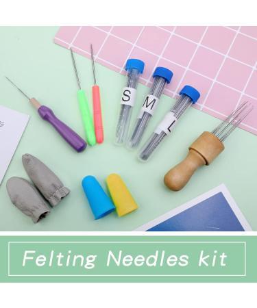 ZMAAGG Felting Needle Set - 43 Pieces with Wood Handles, Awl, and Instruction for DIY Felting - 3 Sizes Included - Buy Online on SooperMarket.com