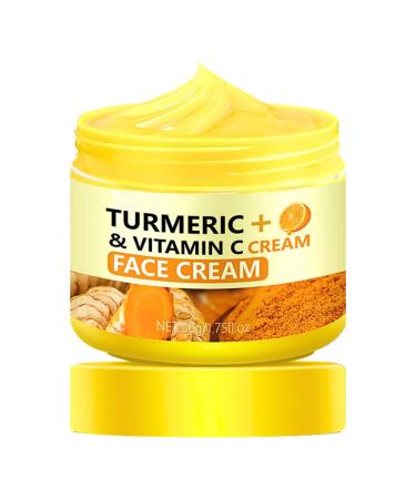 Turmeric Face Cream Vitamin C Face Moisturiser Brightening Vitamin C Cream for Face Anti Aging Face Cream Dark Spot Remover for Face Moisturizing Turmeric Day Cream for Radiant Skin