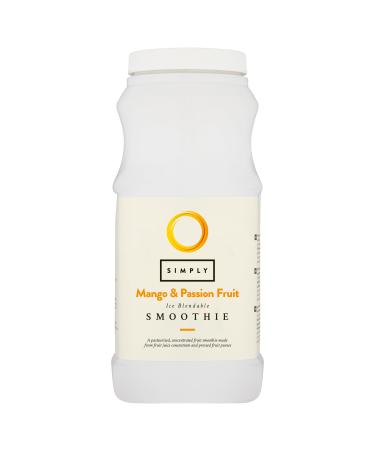 Simply Mango and Passion Fruit Smoothie Vegan Blendable Concentrated Smoothie Mix Made with Real Fruit Puree (1 Litre)