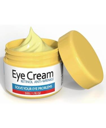 Retinol Eye Cream for Improving Dark Circles and Puffiness Under Eye Bags Under Eye Cream Reduce Aging Line Smoothing Wrinkles and Fine Lines Moisturizing Eye Cream Unisex 1.76OZ/50G
