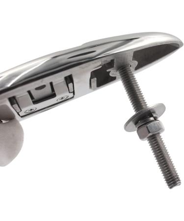 Shenghuiss 5 Stainless Steel Boat Flip Up Cleat - 2 Pcs | Deck Flush Mount Mooring Rope Cleat with Fasteners - Buy Online on SooperMarket.com