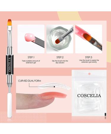 Poly Nail Gel Kit with 36W UV LED Lamp - 6 Nude Colors & 6 Glitter UV Gels, Base and Top Coat, Nail Art Gift Set for Women - Buy Online on SooperMarket.com