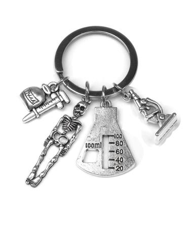 Medical key chain needle syringe stethoscope cute keychain jewelry gift DIY handmade (#13)