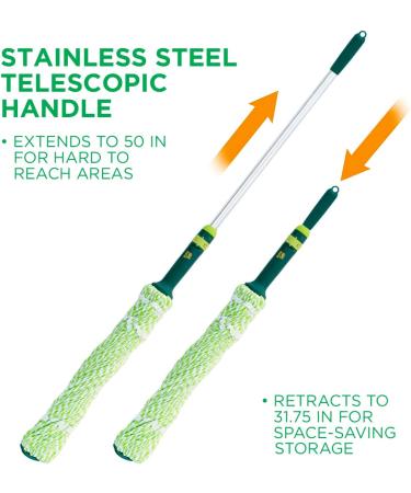 Pine-Sol Microfiber Self-Wringing Twist Mop | Household Cleaning Tool for Tile, Linoleum, Laminate Floors | Extendable Metal Handle - Green - Buy Online on SooperMarket.com
