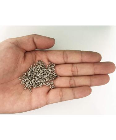 250pcs Silver Small Mini Screw Eyes Pin Tiny Screw-in Hooks Jewelry Metal Ring - Buy Online on SooperMarket.com