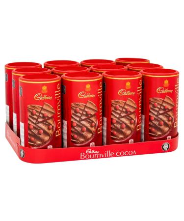 Cadbury Bournville Cocoa 250G (Box Of 12) OFFICIAL Hot Chocolate Cocoa Powder Ideal for Baking