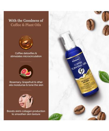 4D Coffee Slimming Body Gel - Anti-Cellulite & Skin Toning for Stomach Hips Thighs - 100ml | International Shipping - Buy Online on SooperMarket.com