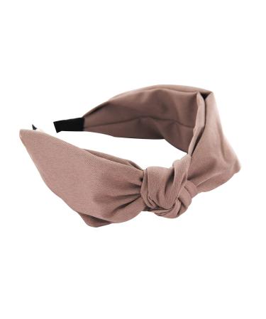Buy Axy Vintage Bow Headband for Ladies | Light Shine Beige Fabric Hairband - Stylish & Elegant - Buy Online on SooperMarket.com