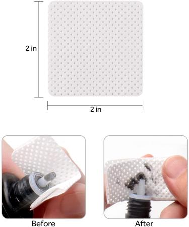 1600PCS Lint Free Nail & Eyelash Extension Glue Wipes | Soft Cotton Cleanser & Remover Pads - Buy Online on SooperMarket.com