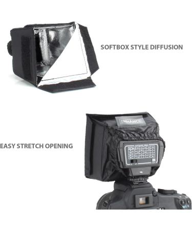 ENHANCE Camera Light Diffuser Softbox for Speedlites | Foldable Universal Design | Compatible with Neewer, Altura, Canon, Nikon and More - Buy Online on SooperMarket.com