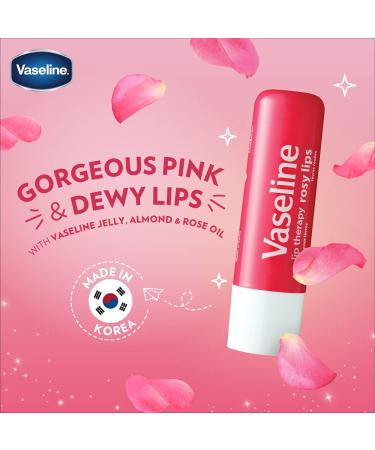 Vaseline Lip Therapy Stick Rosy Lips & Original Variety Pack | 4.8g (4 Pack) - Petroleum Jelly Lip Balm - Buy Online on SooperMarket.com