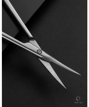 Feryes Precision Curved Nail Shaver - Extra Fine Manicure Scissors for Women - Stainless Steel Nail Trimmers in Gray Silver - Buy Online on SooperMarket.com