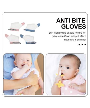 KALLORY 2 Pairs of Baby Stop Thumb Sucking Gloves  Thumb Sucking Stop Baby Finger Sucking Stopper Finger Guard for Kids 11.5x6.5x0.5cm - Buy Online on SooperMarket.com