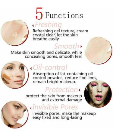 PHOERA Primer Matte Finish Face Makeup Pore filler Primer Foundation Base Oil Control Full Coverage Make Up Base Concealer Long Lasting Non Greasy Flawless Pores Minimiser Liquid Moisturizing (6ml.) 6 ml (Pack of 1) - Buy Online on SooperMarket.com