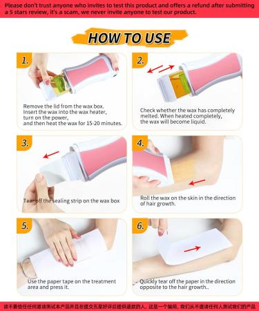 Rose & Honey Roll On Wax Kit for Sensitive Skin - Hair Removal Waxing Kit for Women and Men - At Home Roller Waxing Kit for Larger Body Areas - Buy Online on SooperMarket.com