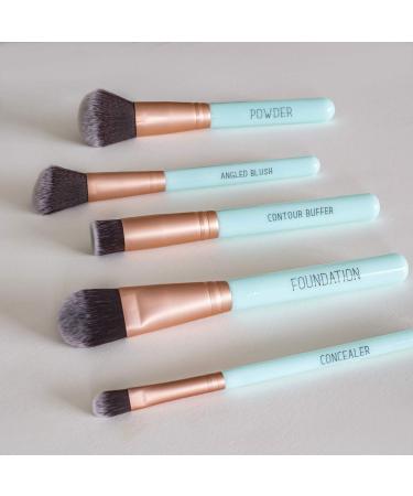 Nicole Miller 5-Piece Makeup Brush Set | Foundation Powder Blush & Concealer Brushes | International Shipping Available - Buy Online on SooperMarket.com