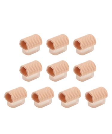 Toe Cushion Tube 10pcs Bunion Pads Toe Tubes Sleeves Relieve Pressure Ache Fiber Gel Toe Tubes Sleeves Toe Sleeve Protectors Relief Toe Pressure Pain for Overlapping Toes Bunions