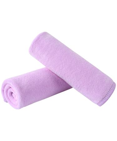 SINLAND Microfiber Face Towels Quick Dry 12" x 12" Light Purple 2-Pack 1pc (2-Pack) Light Purple