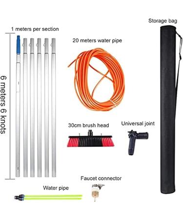Window Cleaning Pole Water Fed Telescopic Brush Extendable Cleaner Conservatory Roof Cleaning Tools for Photovoltaic Panel Cleaning Trucks Windows Brush Head (Color : 8m/26.24ft Size : 30Cm Brus 8m/26.24ft 50Cm Brush Head - Buy Online on SooperMarket.com