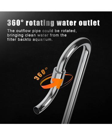 Fzone Stainless Steel Lily Pipe Inlet & Outlet - Perfect for 12/16mm Aquarium Filter Hoses & Plant Tanks - Acrylic Tube Attachment (12mm) - International Shipping - Buy Online on SooperMarket.com