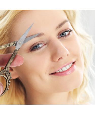Compact Stainless Steel Beauty Scissors - Multi-Function Eyebrow & Nose Hair Scissors for Travel | Wear-Resistant & Portable - Buy Online on SooperMarket.com