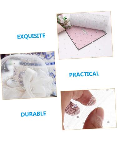 KALLORY 4 Rolls Mesh Roll Decor Gauze Tutu Fabric Tulle Spool Diy Clothes Supply Rhinestones Cloth Cap - Buy Online on SooperMarket.com