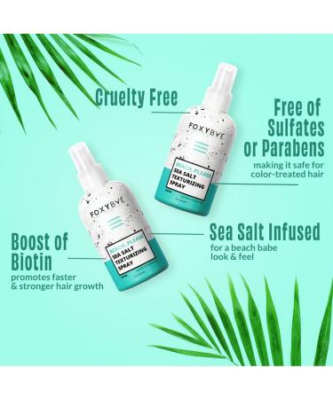 FoxyBae Sea Salt Spray & Flat Iron Bundle - Biotin-Infused Texturizing Spray & 1" Sleek & Slay Ceramic Hair Straightener for Voluminous Frizz-Free Shiny Hair Party Pink  - Buy Online on SooperMarket.com