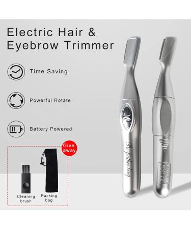 Premium Face Razors for Women - Electric Eyebrow Trimmer & Eyebrow Razors with Brush & Storage Bag - International Shipping Available - Buy Online on SooperMarket.com