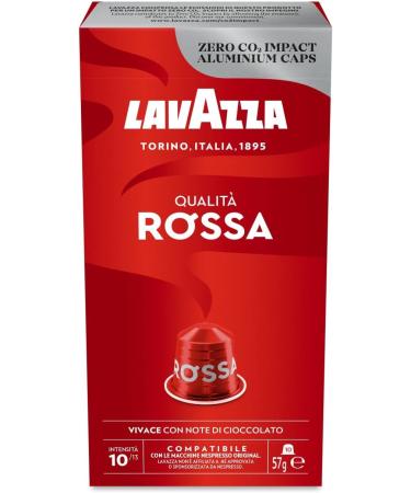 Nespresso Compatible Lavazza Qualita Rossa 10 Aluminium Coffee Capsules (4) - Buy Online on SooperMarket.com