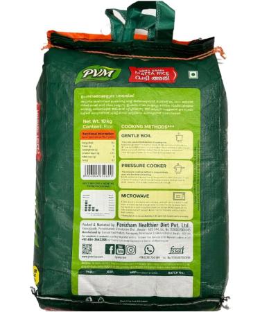 Pavizham Long Grain Matta Rice | 10KG | Matta Arisi | Healthy | High Fibre | High Protein | Natural | Indian Origin | Gluten Friendly | Easy Cook - Buy Online on SooperMarket.com