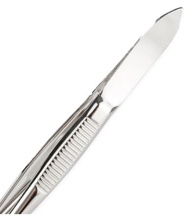 REMOS Hardened Steel Tweezers - 8 cm Cranked & Slanted Tip for Precision | International Shipping - Buy Online on SooperMarket.com