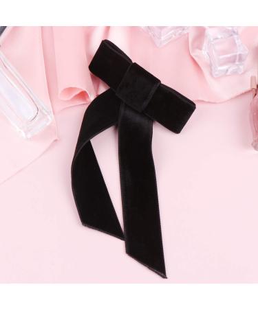 Minkissy Satin Ribbon Hair Bow Big Hair Bows Bowknot Hair Scrunchies Hair Barrettes Collection for Women Girls (Black) Women's Fashion Scarves - Buy Online on SooperMarket.com
